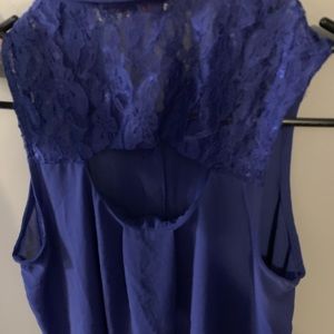 Tank top Blouse! Royal blue, lace